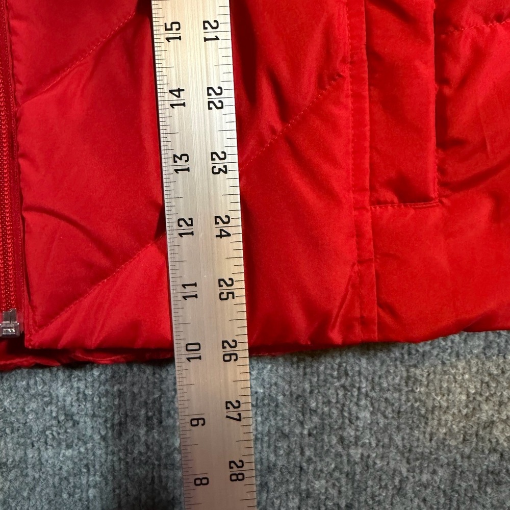 NEW Lands End Silver Premium Down 600 Filled Rich Red Womens‎ M/P Puffer Coat - Picture 9 of 13